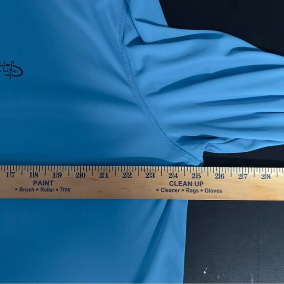 Reel Life Men's Sun Defender Lightweight Long Sleeve UV Tee Aqua Blue 0697 - Picture 7 of 8